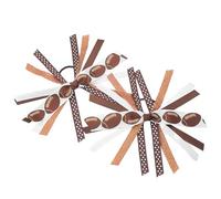 SkyPOOU Bandeaux de volleyball faits à la main avec impression de football. Corde à cheveux élastique confortable pour le sport. Couleur : 12 × 12 cm