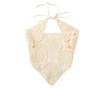SkyPOOU Bandeaux élégants en crochet à motif floral pour femmes et filles - Accessoires de cheveux tricotés tendance - Décoration de cheveux - Écru