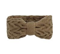 SkyPOOU Bandeaux en tricot doublé polaire pour femme - Bandeau élastique avec nœuds - Confortable - Pour l'hiver - Kaki