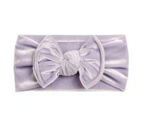 SkyPOOU Bandeaux extensibles en velours doux avec nœuds pour cheveux - Accessoires pour cheveux pour bébé fille - Violet clair