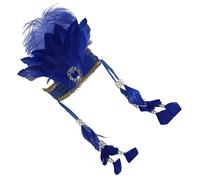 SkyPOOU Bandeaux faits à la main avec strass pour cosplay - Bandeau créatif pour fêtes festives - Bleu - Environ 55 à 60 cm