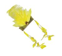 SkyPOOU Bandeaux faits à la main avec strass pour cosplay - Bandeau créatif pour fêtes - Jaune - Environ 55 à 60 cm