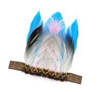 SkyPOOU Bandeaux vintage pour femme - Pour fête costumée - Bandeau créatif pour de multiples occasions - Bleu - Environ 15 × 18 cm