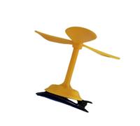 SkyPOOU Barrettes à cheveux moulin à vent pour style décontracté formel moulin à vent pince à cheveux femme pince à cheveux antidérapante ornement de cheveux. Jaune. Environ 8 x 8 cm