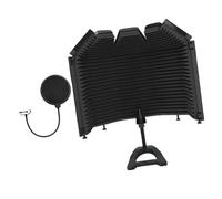SkyPOOU Bouclier d'isolation professionnel pliable pour microphone améliore la clarté de la voix, parfait pour les musiciens, les diffuseurs, accessoire de ramassage permanent