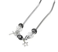 SkyPOOU Bracelet léger en alliage de zinc réglable en forme d'étoile à cinq points pour les voyages et les événements, taille unique, Comme décrit