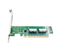 SkyPOOU Carte adaptateur PCIExpress X16 vers double 8i en métal avec plages de température étendues pour rack de serveur Adaptateur d'extension PCIe