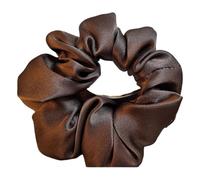 SkyPOOU Chouchou élégant en soie douce pour femme - Élastique - Accessoire confortable pour diverses coiffures - Café