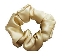 SkyPOOU Chouchou élégant en soie douce pour femme - Élastique pour queue de cheval - Accessoire confortable pour différentes coiffures - Champagne