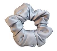 SkyPOOU Chouchou élégant en soie douce pour femme - Élastique pour queue de cheval - Accessoire confortable pour diverses coiffures - Gris argenté