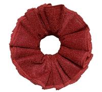 SkyPOOU Chouchous à paillettes épais pour cheveux foncés surdimensionnés chouchou élégant pour queue de cheval. Rougeur d'environ 20 cm