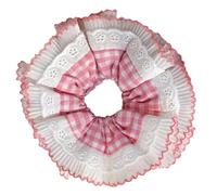 SkyPOOU Chouchous vintage en dentelle pour cheveux épais surdimensionnés Chouchou élégant en corde de cheveux pour femme - Fuchsia - Environ 12 cm