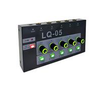 SkyPOOU Console de mixage portable professionnelle avec prises de 6,35 mm et construction en métal robuste 4/8 canaux sonores