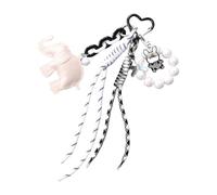 SkyPOOU Élégant et léger ornement de sac de banlieue pour sac de banlieue, accessoires de sacs tendance pour les personnes à la mode et à la mode, porte-clés léger, blanc