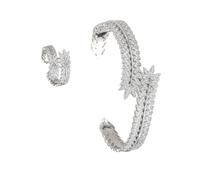 SkyPOOU Ensemble de bijoux à porter au quotidien - Motif blé - Anneaux réglables et assortis pour un style polyvalent - Collection de bijoux d'oreilles de blé réglables