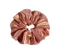 SkyPOOU Grand chouchou à cheveux avec motifs en cuir et tissu - Confortable - Accessoire de cheveux unique pour femme - Fuchsia