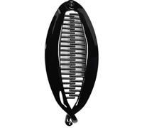 SkyPOOU Grande pince à cheveux à pince banane confortable - Accessoires de cheveux pour les fêtes - Pour volumiser les chignons - Noir brillant - 14 cm