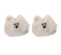 SkyPOOU Jolie pince à cheveux en forme de chien 3D pour femmes et filles à la mode en forme de bec de canard Pince à cheveux Outil de Coiffure Décorative Latérale Barrettes.Blanc.Environ 6 cm/2,36