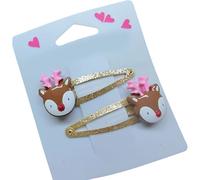 SkyPOOU Jolie pince à cheveux sur le thème de Noël pour femmes et filles, épingle à cheveux antidérapante sur le côté, idéale pour les événements de Noël et les festivals. Doré. Environ 4-6 cm