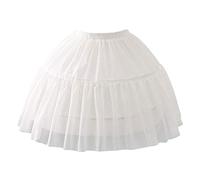 SkyPOOU Jupon en crinoline réglable pour femmes et filles, robe de fête, robe de soirée demi-slip pour robe d'anime, cosplay, accessoires de mariage pour ensemble, blanc, taille unique