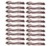 SkyPOOU Lot de 10/20 filets à cheveux invisibles en nylon doux et élastiques pour les travailleurs de la restauration, marron, 50 cm
