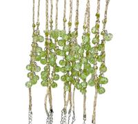 SkyPOOU Lot de 12 bracelets tissés à la main réglables en cristal artificiel avec pendentif en perles rondes, taille unique, Comme décrit