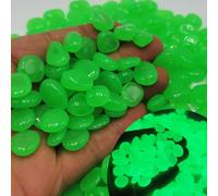 SkyPOOU Lot de 300 galets phosphorescents pour jardin, décoration d'aquarium, cristaux naturels respectueux de l'environnement, accessoires de paysage, ambiance confortable, design de jardin relaxant