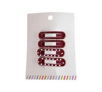 SkyPOOU Lot de 4 barrettes à cheveux plates à pois pour bouquets - Rougeurs - Environ 2 à 5 cm