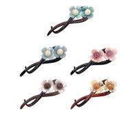SkyPOOU Lot de 5 barrettes à cheveux en forme de fleur artificielle tendance pour un look doux et élégant. Couleur : 11,5 cm