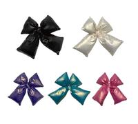 SkyPOOU Lot de 5 pinces à cheveux pour femme en coton rembourré avec nœud papillon - Accessoire de coiffure assorti pour un usage quotidien. Couleur : env. Longueur : 18 cm