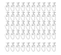 SkyPOOU Lot de 50 crochets coulissants en PVC pour rideaux de fenêtre pour un mouvement silencieux et efficace des rideaux