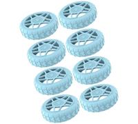 SkyPOOU Lot de 8 housses de protection de roue en silicone souple pour bagages - Résistantes aux rayures - Pour voyageurs d'affaires, bleu, One Size