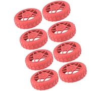 SkyPOOU Lot de 8 housses de protection de roue en silicone souple pour bagages - Résistantes aux rayures - Pour voyageurs d'affaires, Rouge, One Size