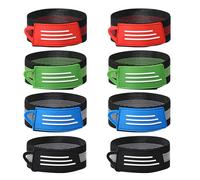 SkyPOOU Lot de 8 sangles élastiques pour pantalon de vélo, cheville, cyclisme, cyclisme, jogging, camping, vélo