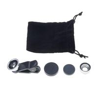 SkyPOOU Objectif d'appareil photo 3 en 1 à clip pour la plupart des téléphones à grand angle, œil de poisson, objectif portable pour photographie mobile