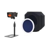 SkyPOOU Pare-brise pour microphone vocal, pare-brise cylindrique pour annulation du bruit, bouclier d'isolation acoustique