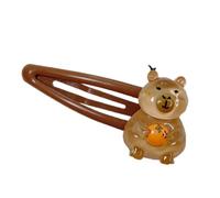 SkyPOOU Pince à cheveux pour filles Capybaras pour femmes Adorkable Coiffe Barrettes Capybaras Forme Sweet 2000s Épingles à cheveux pour filles. Marron Environ 5 x 2,5 cm