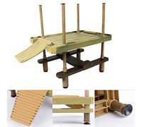 SkyPOOU Plateforme d'escalade pour animaux de compagnie - Jouet amusant pour jouer à l'escalade des tortues - Île flottante