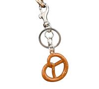 SkyPOOU Porte-clés élégant en forme de biscuit pour voiture à suspendre - Porte-clés à breloques pour sac - Décoration de biscuit - Petite chaîne de voiture pour décoration, Argenté.