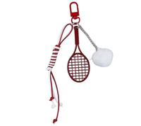 SkyPOOU Porte-clés en forme de raquette de badminton - Accessoire de sac à main - Corde tressée - Pour sacs à main et sacs à dos - Raquette créative en peluche, Q1703 3