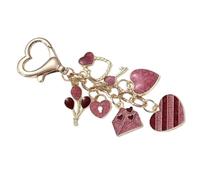 SkyPOOU Porte-clés unique en forme de cœur pailleté avec pampilles papillon pour ajouter un charme unique à n'importe quel sac à main pour femmes et filles, E