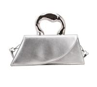 SkyPOOU Sac à bandoulière tendance en cuir synthétique pour toutes les occasions, adapté pour les étudiants, les employés de bureau et les amateurs de voyage et portable, Argenté., One Size