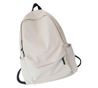 SkyPOOU Sac d'école élégant en nylon pour ordinateur portable, sac à dos de voyage pour étudiants de niveau élevé et moyen, blanc