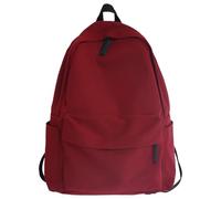 SkyPOOU Sac d'école élégant en nylon pour ordinateur portable, sac à dos de voyage pour étudiants de niveau élevé et moyen, Rouge