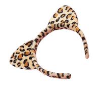 SkyPOOU Serre-tête avec oreilles de chaton, accessoires photo, imprimé léopards, bandeau de fête, bandeau amusant pour festival de musique. Oreilles de chat. Diamètre : environ 12 cm