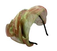 SkyPOOU Serre-tête en dentelle avec nœud pour femme - Élégant bandeau en maille française antidérapante - Pour événement formel - Rouge et vert - Environ 56-58 cm