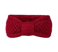SkyPOOU Serre-tête en peluche avec nœud élégant et doublure en fourrure épaisse pour maquillage, tenue décontractée, sports d'hiver. Marron env. 25 x 11 cm