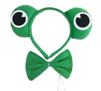 SkyPOOU Serre-tête grenouille mignon et collier animal dessin animé scène prince coiffe pour jupe nœud papillon bande dessinée grenouille bandeaux