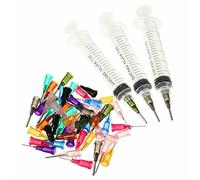 SKYPRO Ensemble de seringues applicateurs de 10 ml avec aiguilles de distribution et bouchons pour bricolage, quilling, peinture acrylique, bouteille d'huile, artisanat, loisirs créatifs