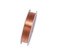 SKYPRO Fil de cuivre pur à 99,5 %, rond, nu, 0,5 mm, pour la création de bijoux, perles et fleurs (longueur : 10 mètres)